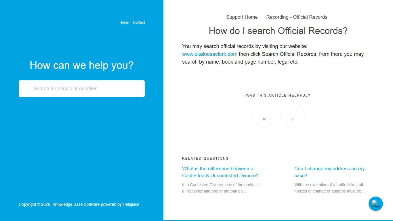 Okaloosa County Clerk of Circuit Court — How do I search Official Records?